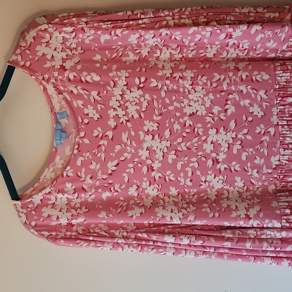 Draper James Boatneck Kitty Dress in Pink Shadow Floral, Size 3X - Picture 3 of 12